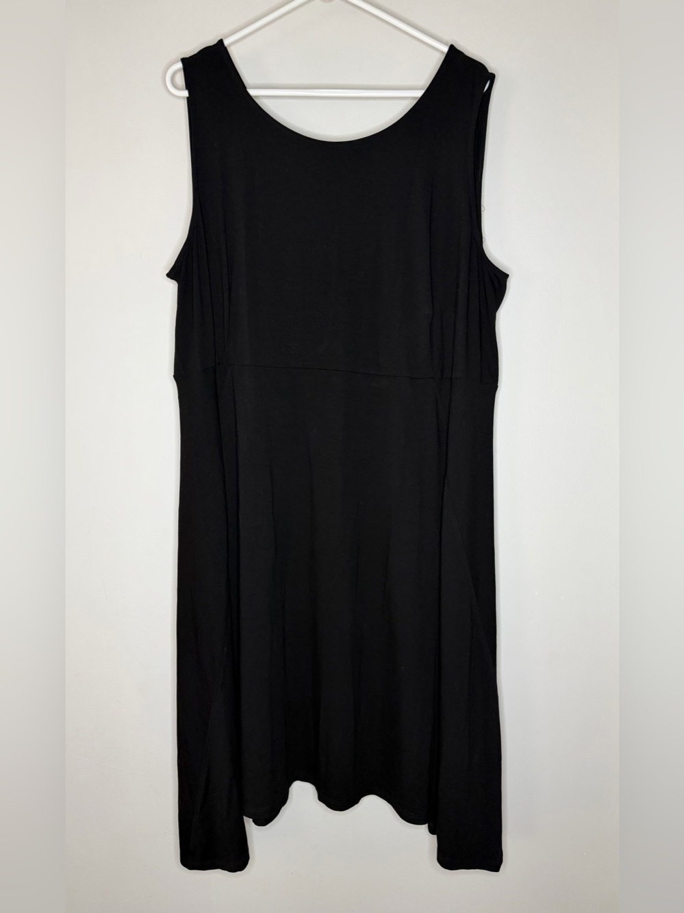 Eileen Fisher Woman Sleeveless Tank Swing Dress in Black Size 2X